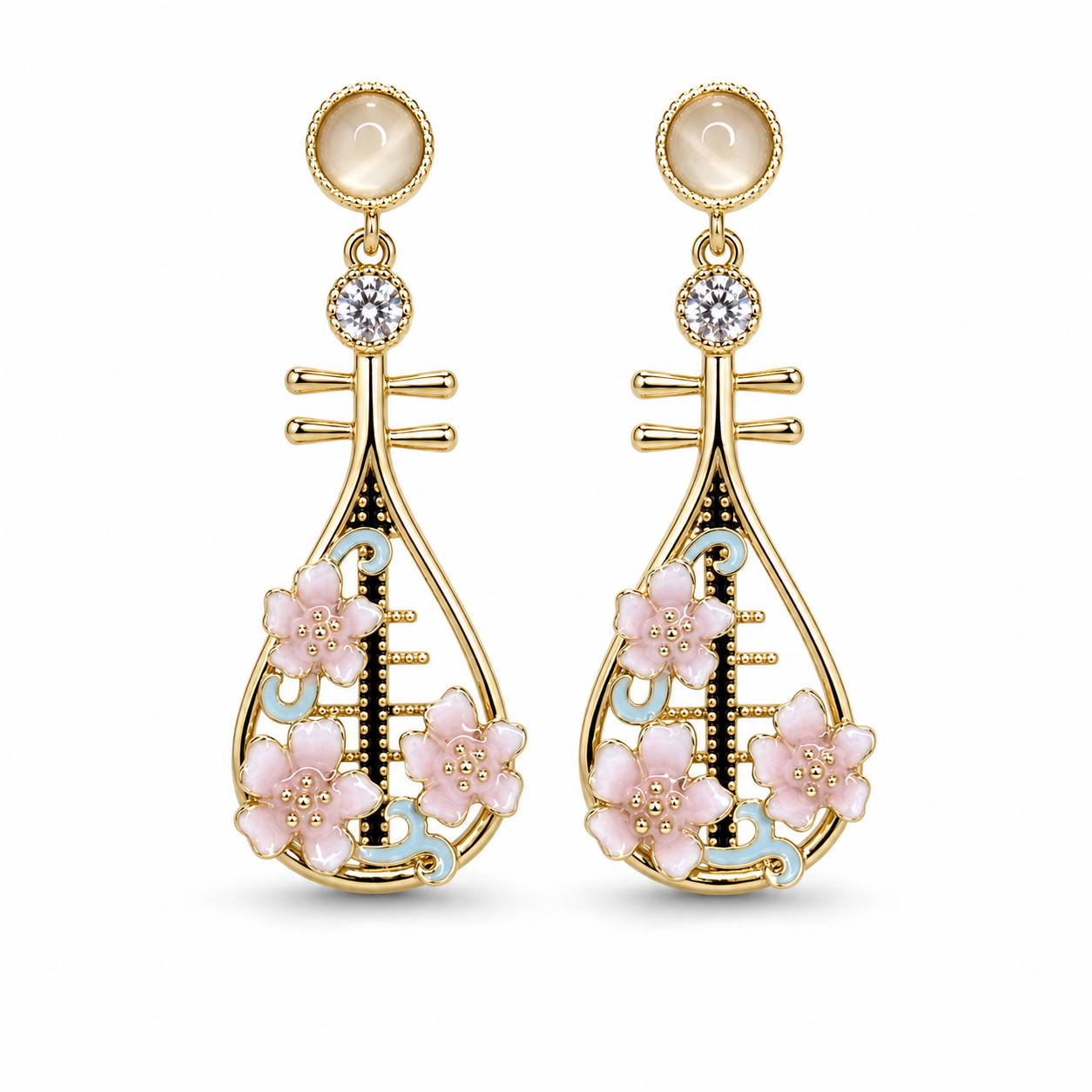 Golden Blossom Chime Earrings