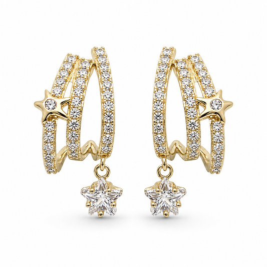 Starlight Charm Hoop Earrings