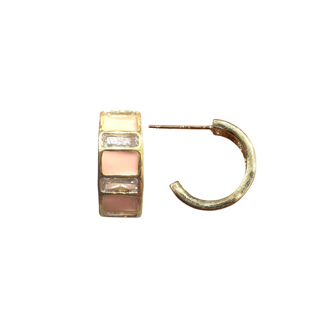 Blush Mosaic Hoops