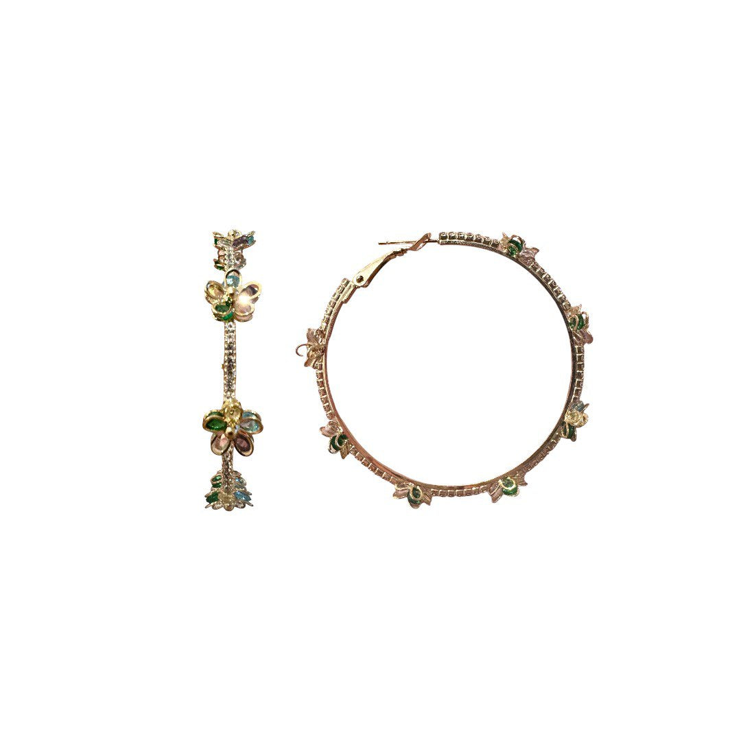 Twillight Floral Hoops