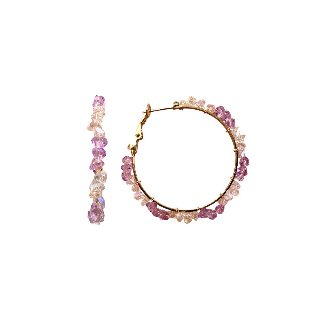 Lavender Twilight Hoops