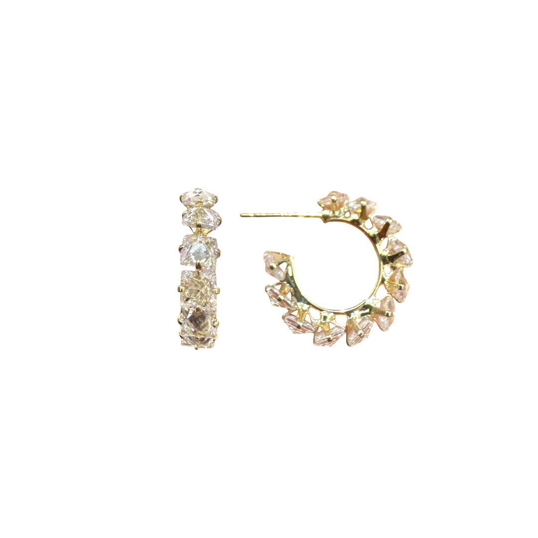 Golden Stardust Hoops