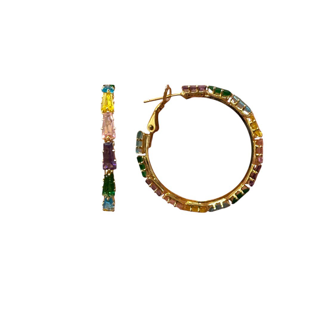 Rainbow Luxe Hoops