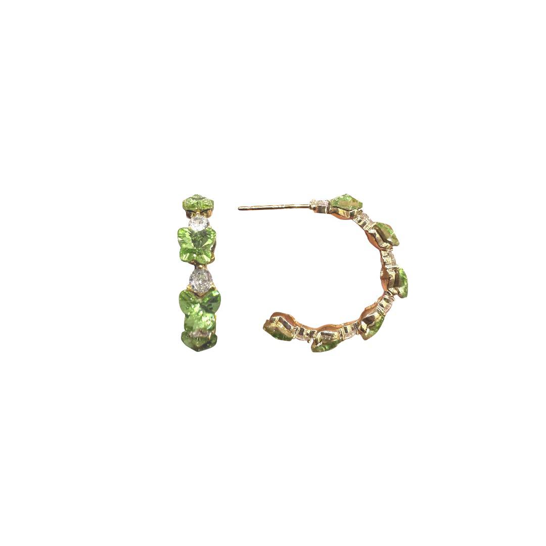 Emerald Harmony Hoops