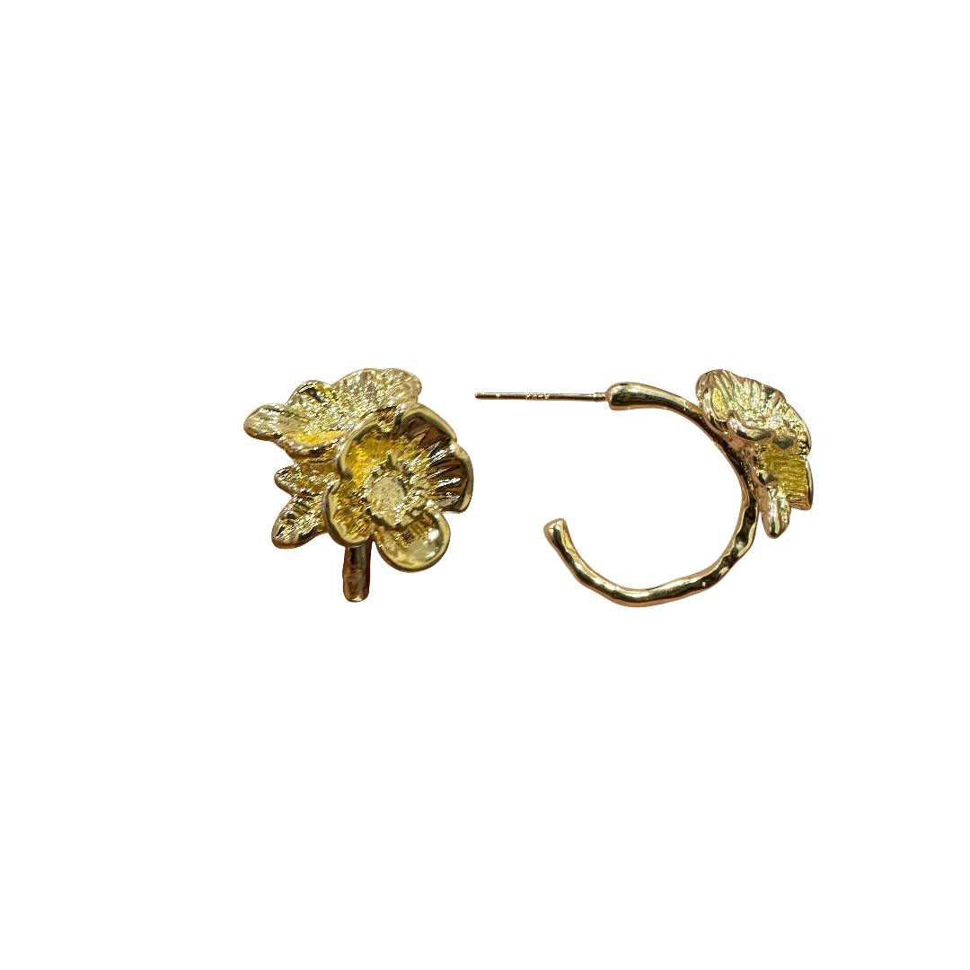 Golden Bloom Hoops