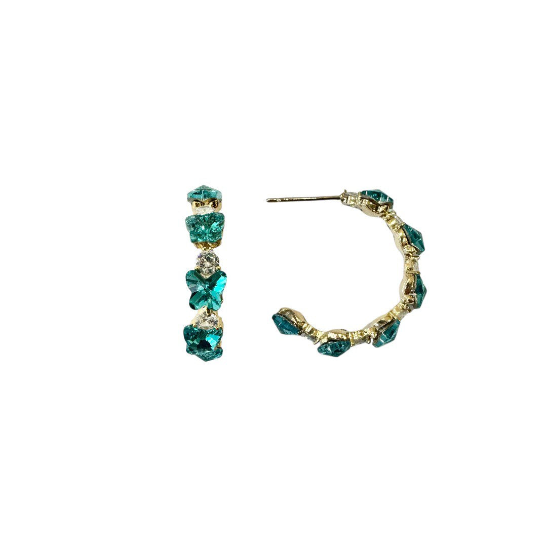 Aqua Bloom Hoops
