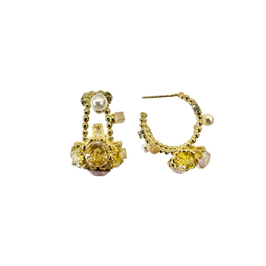 Golden Honeydrop Hoops