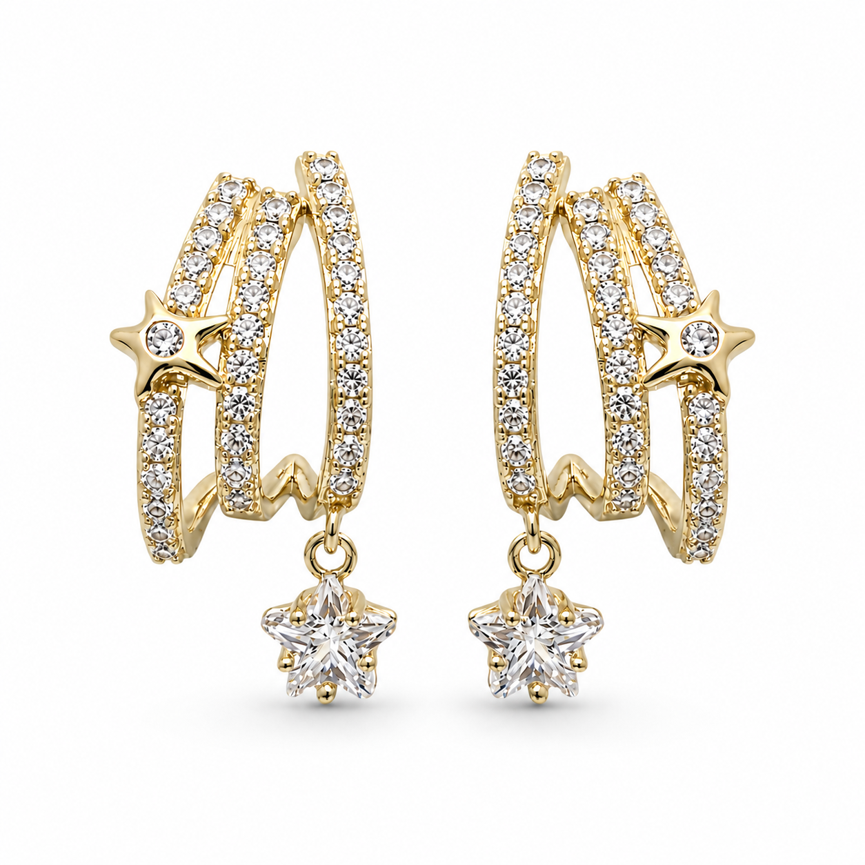 Starlight Charm Hoop Earrings