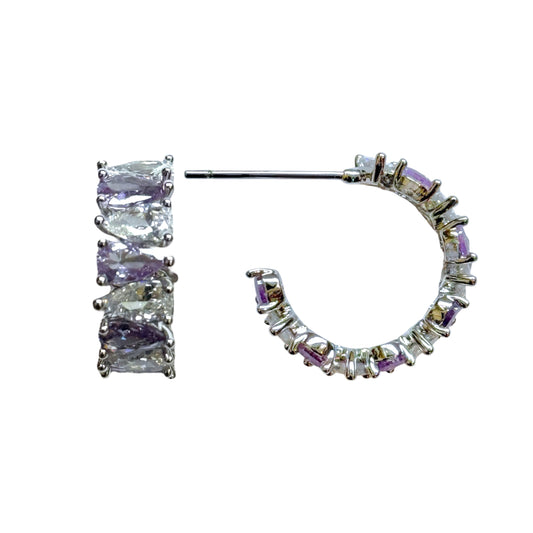 Zyra Amethyst Hoops