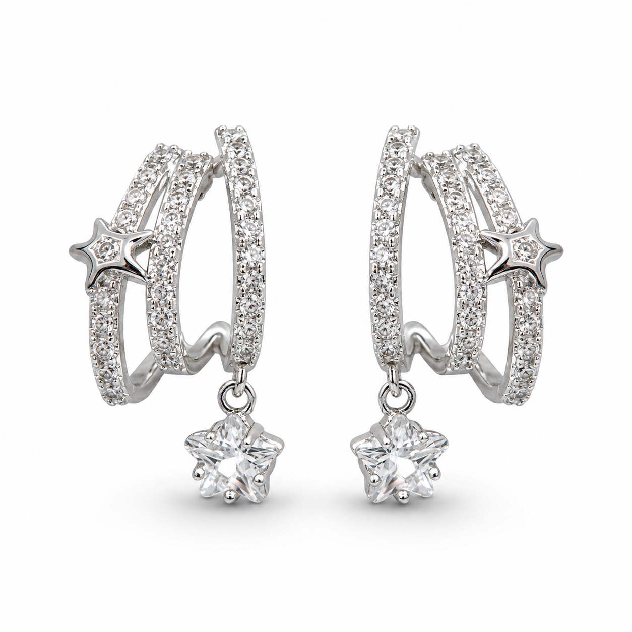 Starlight Charm Hoop Earrings