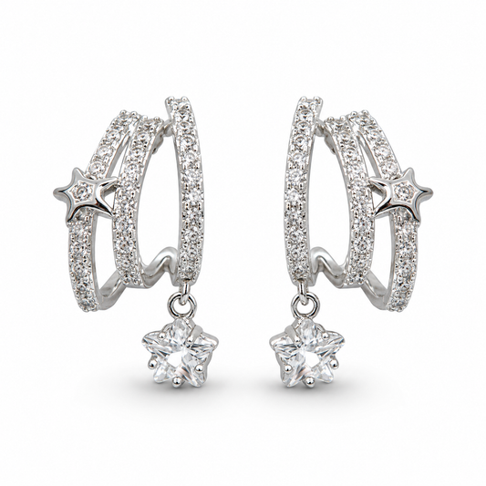 Starlight Charm Hoop Earrings