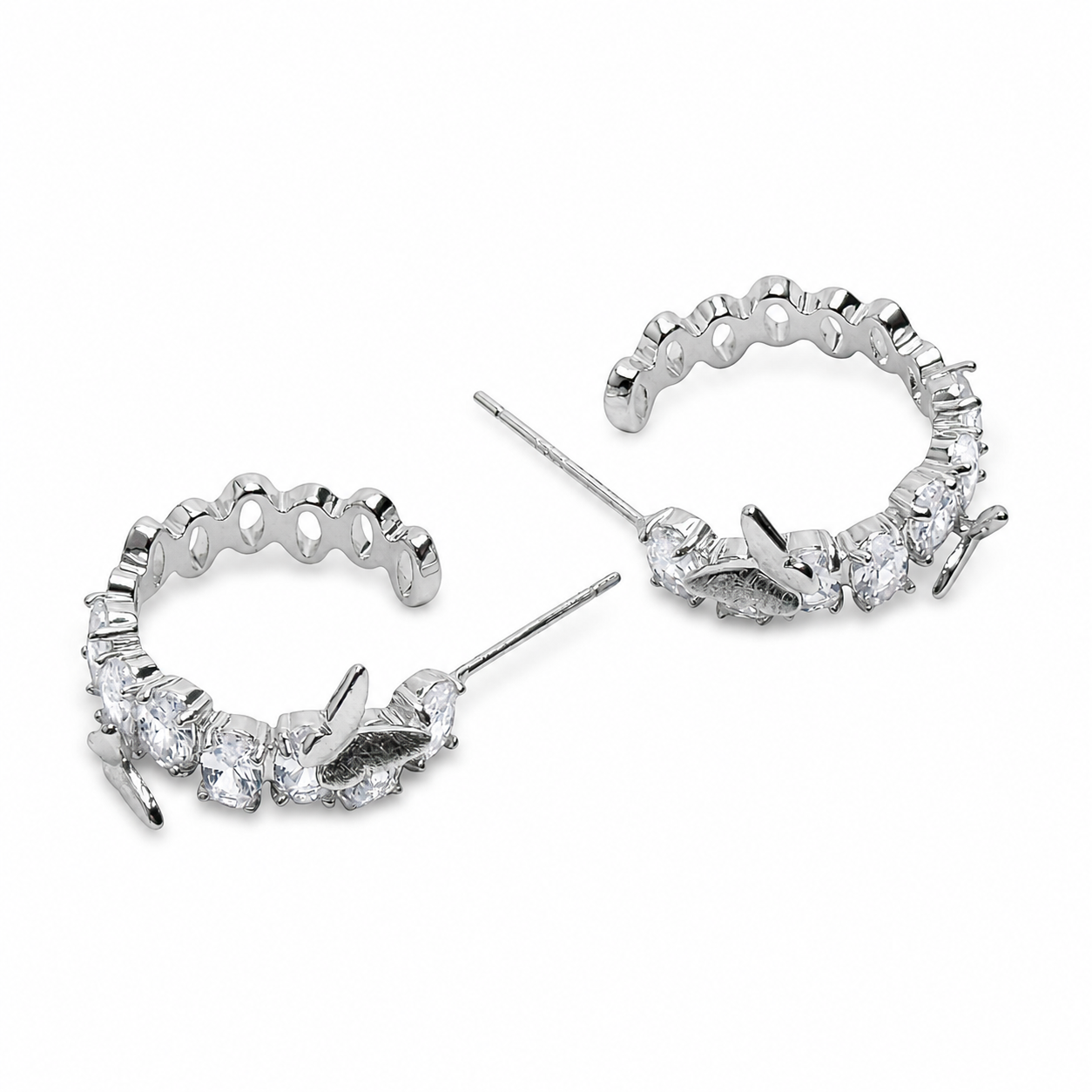 Flutter Crystal Hoop Earrings