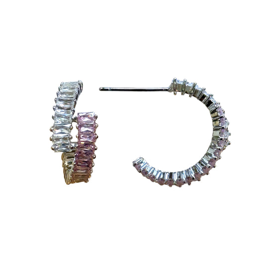 Lustre Rose Hoops