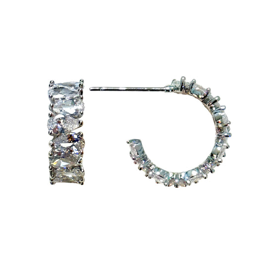Zyra Silver Hoops