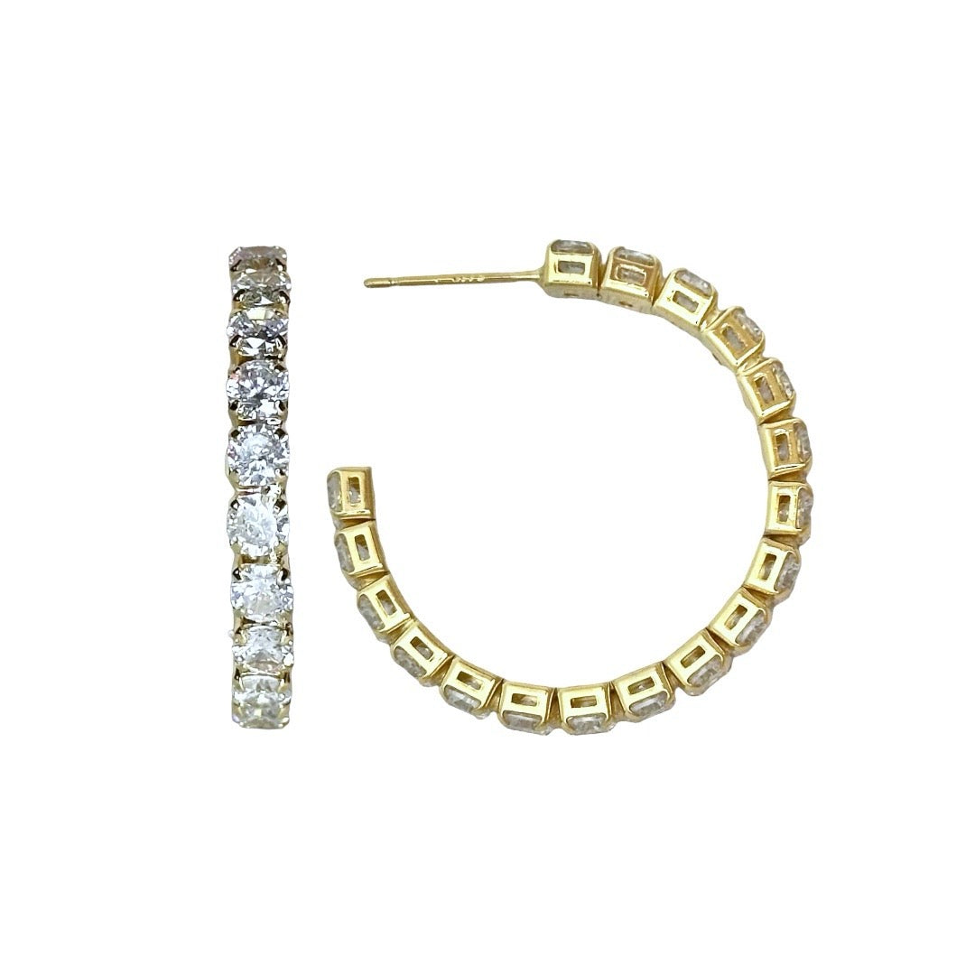 Regal Gold Diamond Hoop