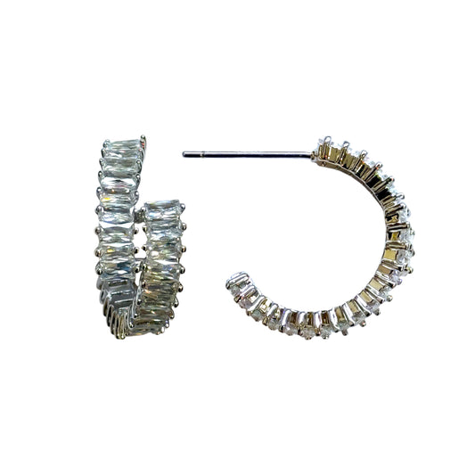 Lustre Silver Hoops