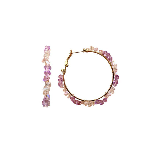 Lavender Twilight Hoops