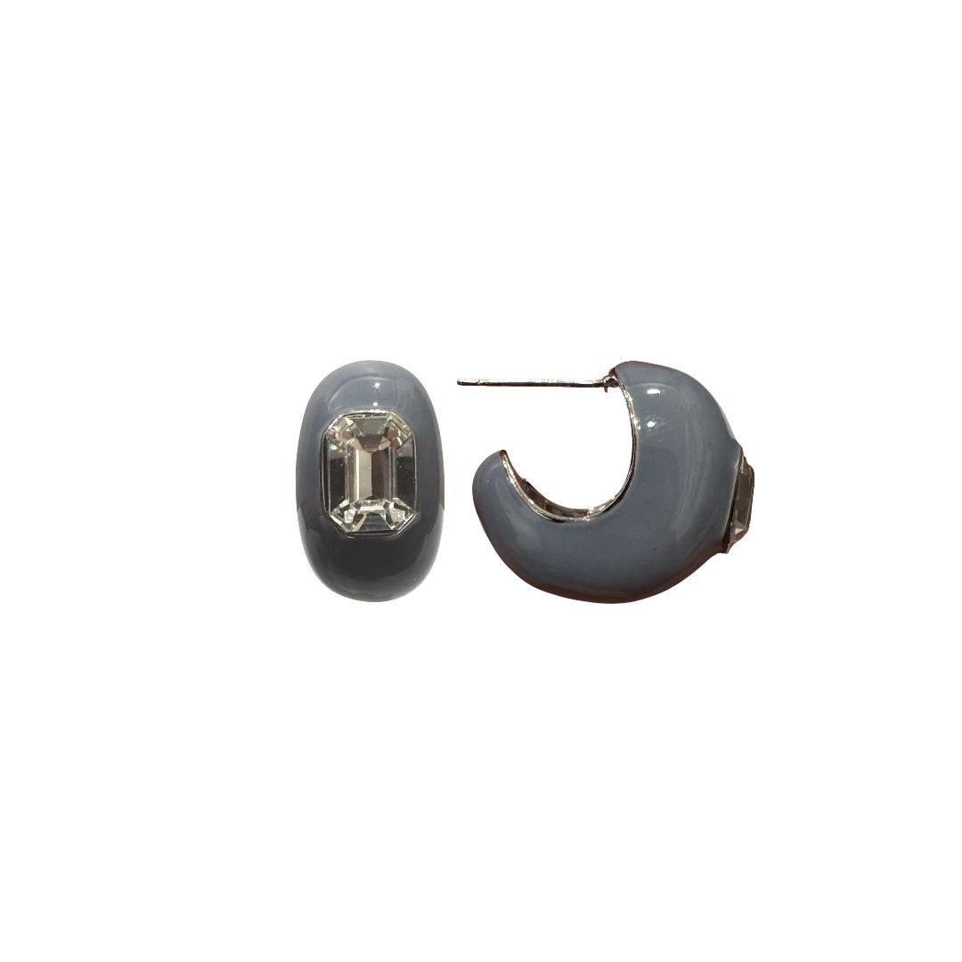 Obsidian Gem Hoops